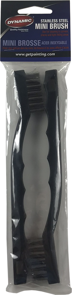 Dynamic DYN10025 Stainless Steel Mini Wire Brush, Pack of 2