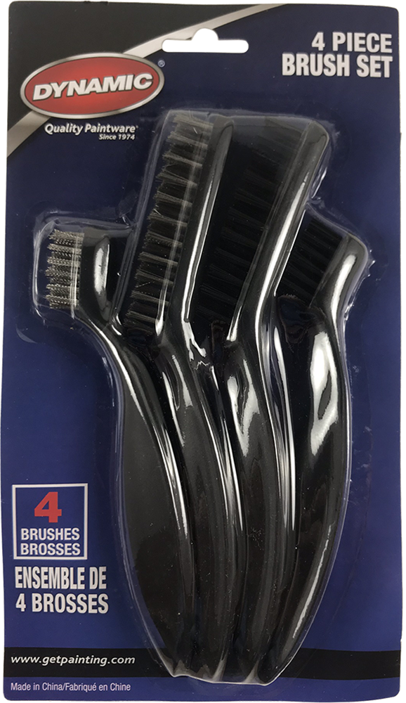 Dynamic DYN11021 2 Nylon & 2 Stainless Steel Brush Set, 4 Piece