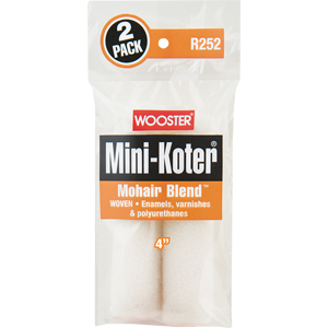 R252 4 in. Mini-Koter Mohair Blend Roller, Pack of 2