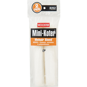 R252 6 in. Mini-Koter Mohair Blend Roller, Pack of 2