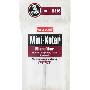 R316-4 4 x 0.375 in. Mini-Koter Microfiber Roller, Pack of 2