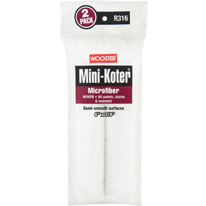 R316-6 6 x 0.375 in. Mini-Koter Microfiber Roller, Pack of 2