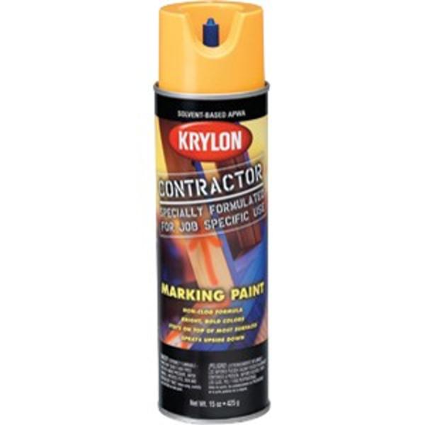 Picture of Krylon K00730508 15 oz APWA Hi Vis Inverted Marking Contractor Solvent Based Spray&#44; Yellow