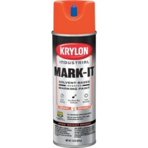 Picture of Krylon K00730608 15 oz APWA Bright Marking Contractor Solvent Based Spray&#44; Orange