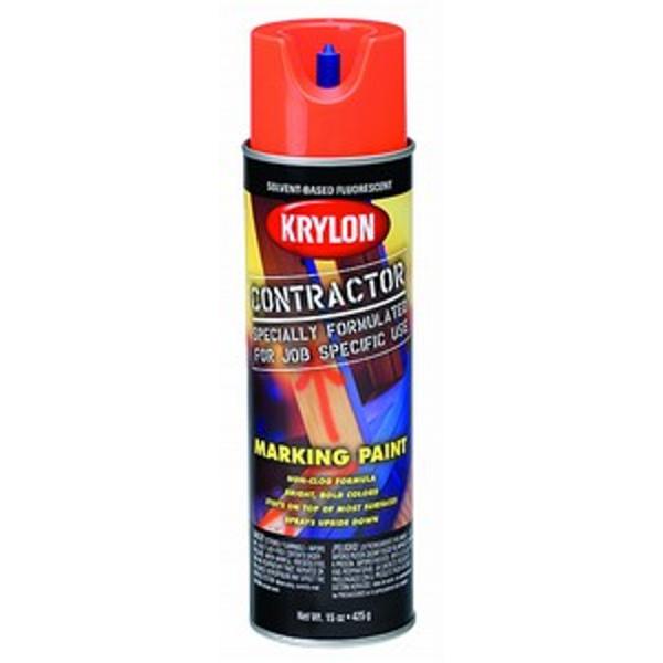 Picture of Krylon K00730708 15 oz Fluorescent Inverted Marking Contractor Solvent Based Spray&#44; Orange