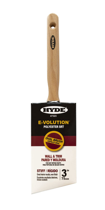 47323 3 in. E-Volution SRT Polyester Stiff Blend Oval Paint Brush
