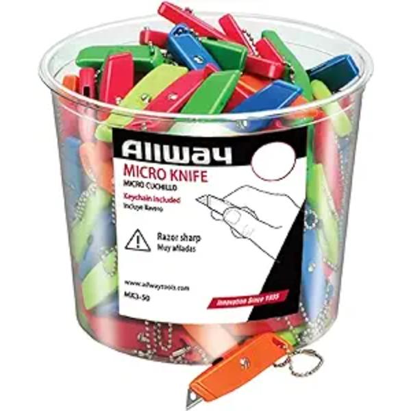 Picture of Allway MK3-50 Neon Plastic Micro Knives Bucket - Pack of 50