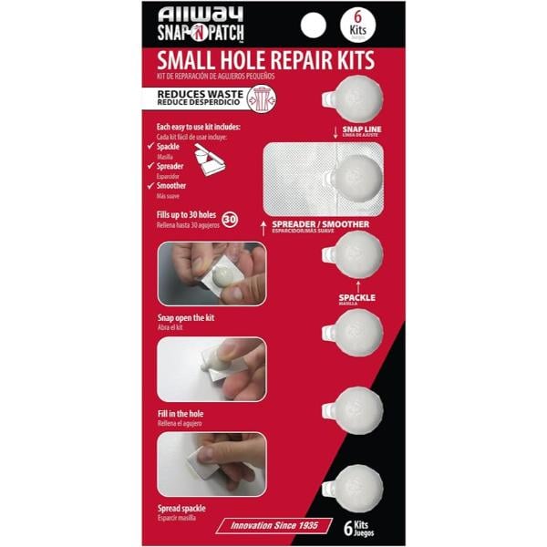 SNP6-DSP Small Hole Repair Kit Counter Display - Pack of 24