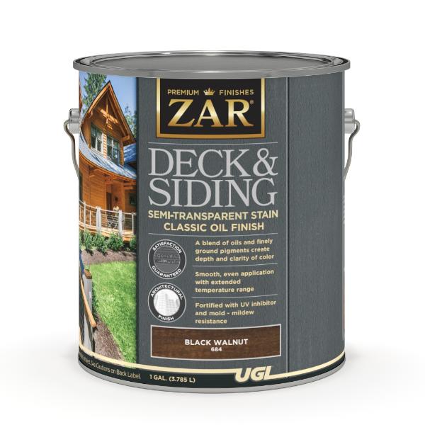 Picture of UGL ZAR 68415 5 gal Deck & Siding Semi-Transparent Stain - Classic Oil&#44; Black Walnut