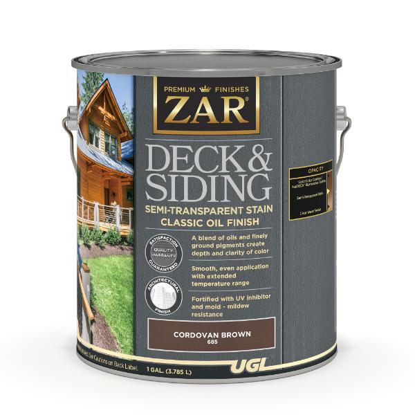 Picture of UGL ZAR 68515 5 gal Deck & Siding Semi-Transparent Stain - Classic Oil&#44; Cordovan Brown