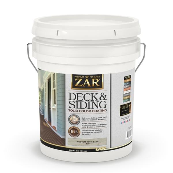 Picture of UGL 82515 5 gal Zar Medium Deck & Siding Solid Color Coating Stain