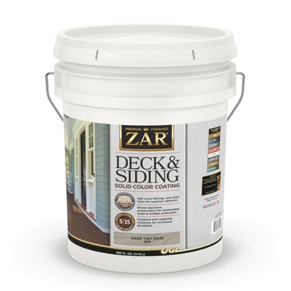 Picture of UGL 82615 5 gal Zar Dark Deck & Siding Solid Color Coating Stain