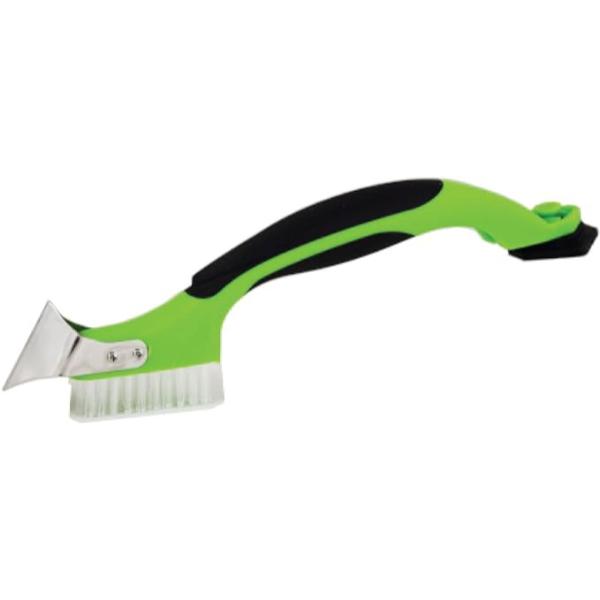 Warner 11159 3-in-1 Caulk Tool for Easy Removal & Application, Scraper, Brush & Applicator, Green