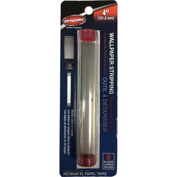 DYN695 4 in. Dynamic Wallpaper Stripping Replacement Blades, Carded - Pack of 5