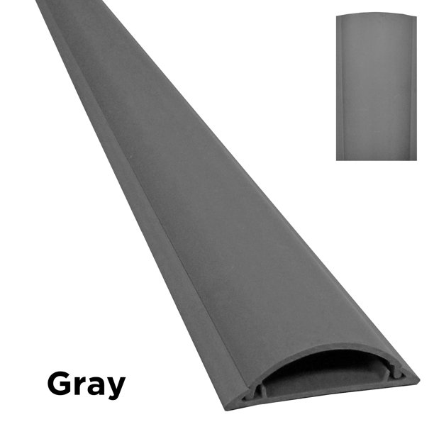 59 in. Cable Shield Protector Cord Cover with Adhesive Backing, Gray