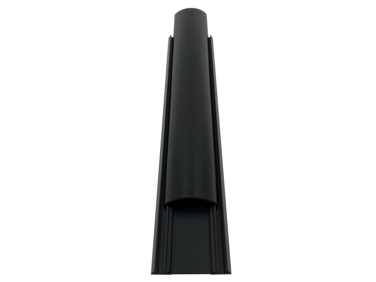Cable Protector, 5/8 in H, 60 in L, 1-5/8 in W, 1 Channel, Black