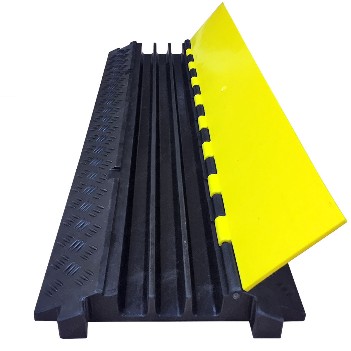 Picture of Electriduct CP-RPS-LP-312-Y-B 1.05 x 1.3 in. Extreme Rubber Cable Protectors&#44; Yellow & Black