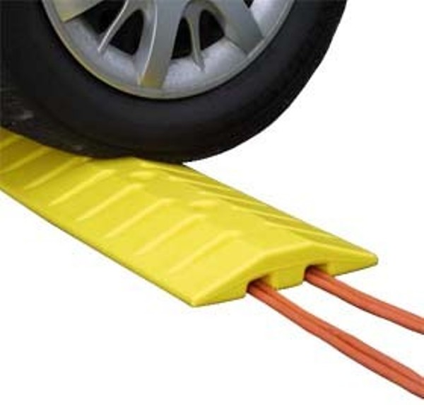 SB-EG-EM-1793-YL 9 ft. Eagle Speed Bump & Cable Protector - Yellow - 2 Pieces -  Electriduct