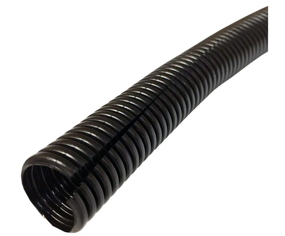 2 in. Nominal Size & 50 ft. Length Colored Polyethylene Split Wire Loom, Black