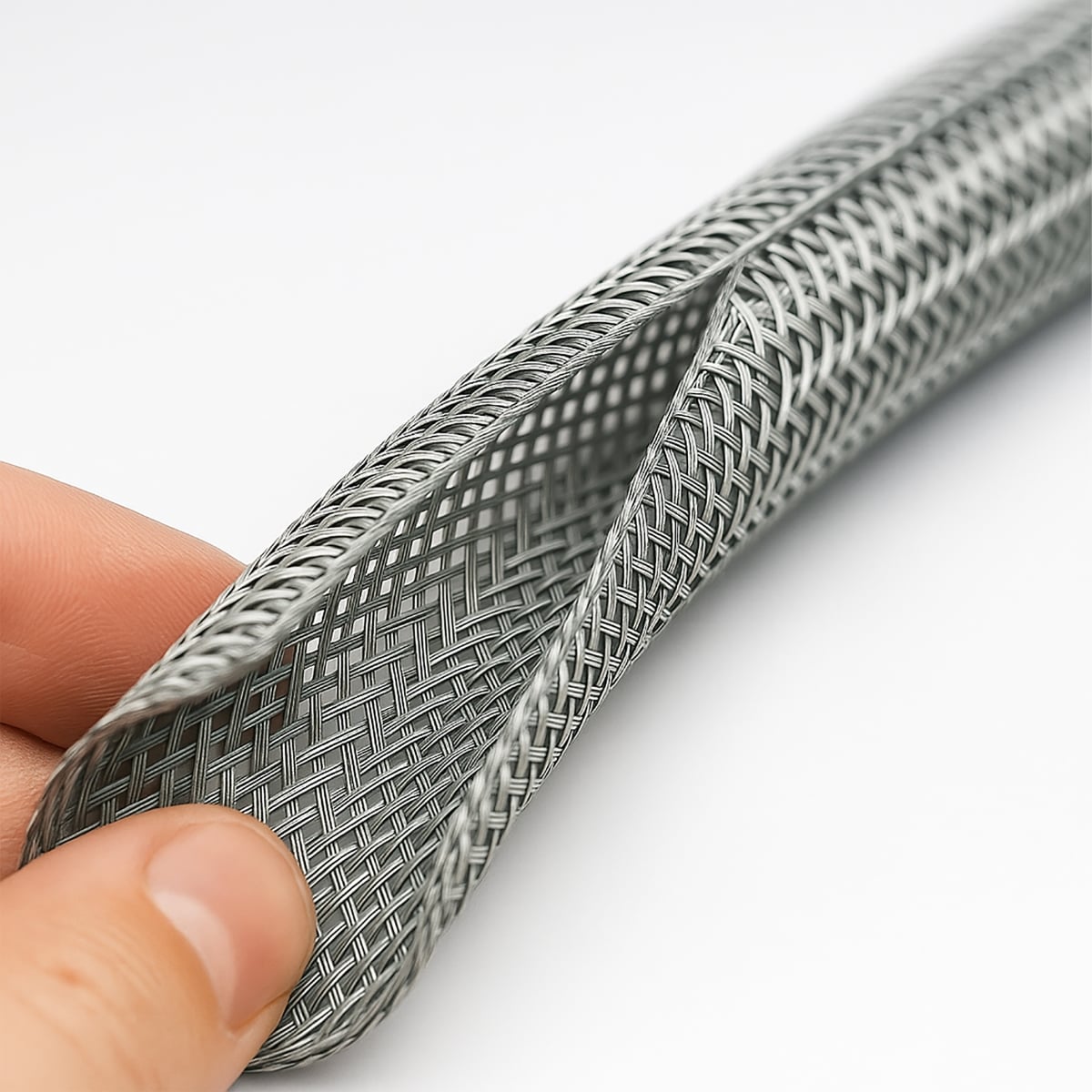 Self Closing Braided Wrap - Gray - 0.25 in. x 100 ft. - Durable Protection