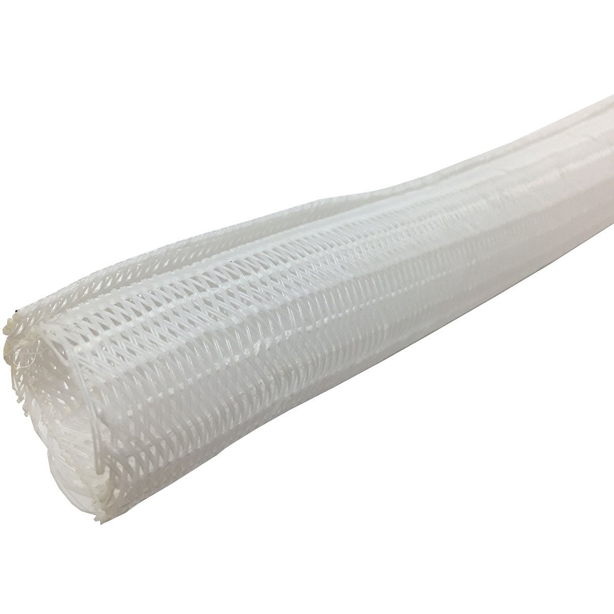 BS-J-SCW-025-50-WT 0.25 in. x 50 ft. Hook Self Closing Braided Wrap, White