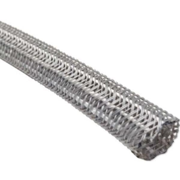0.75 in. 50 ft. Hook Self Closing Braided Wrap for Around Sleeving Cord Cover Cable Protector Wire Organizer - Gray