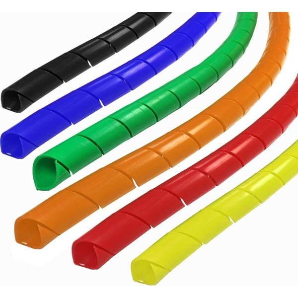 0.25 in. 50 ft. Polyethylene Spiral Wrap for Protector Wire Sleeve - Blue