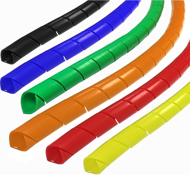 0.5 in. 50 ft. Polyethylene Spiral Wrap - Orange