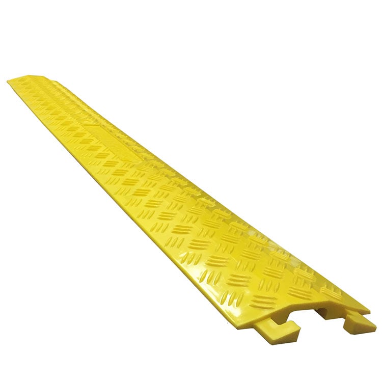 Small Drop Trak Polyurethane Cable & Hose Protector - Yellow