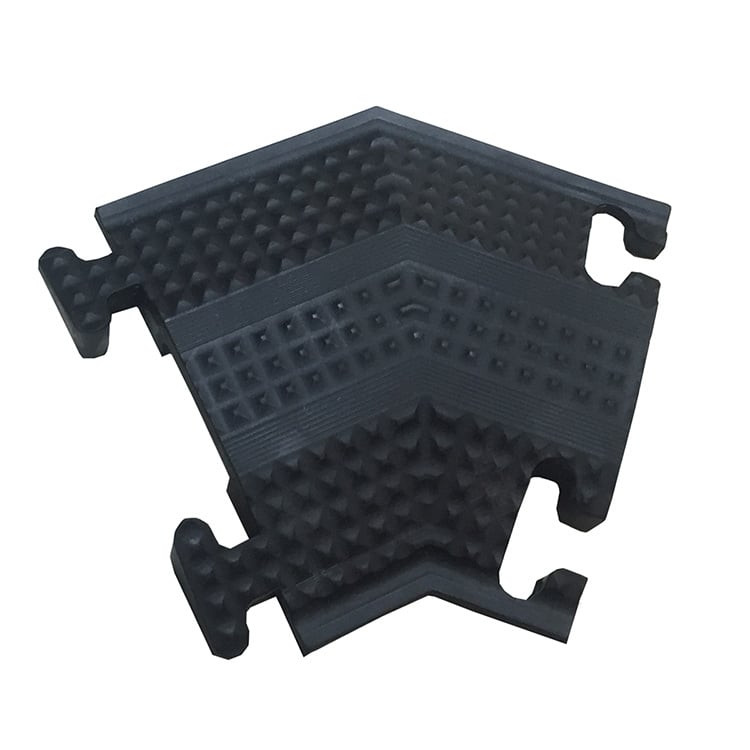 Home N Office Small Drop Over Cord Protector - 45 Left Turn - Black