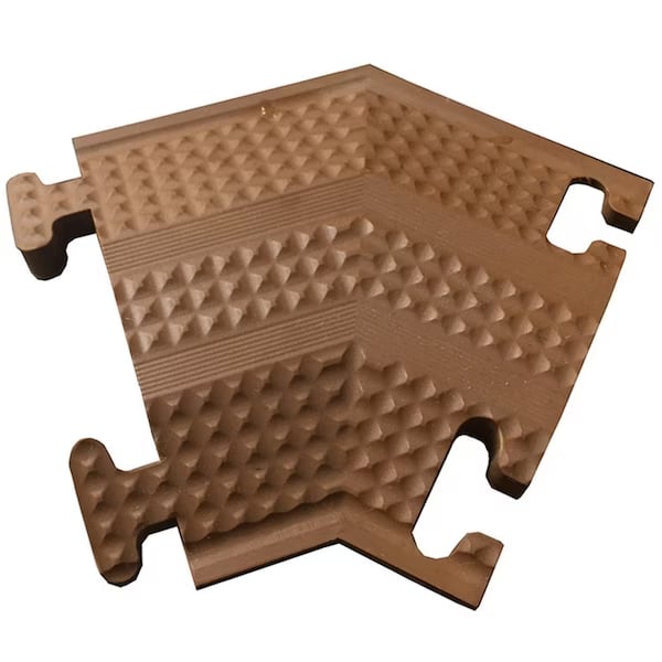 Home N Office Small Drop Over Cord Protector - 45 Left Turn - Brown