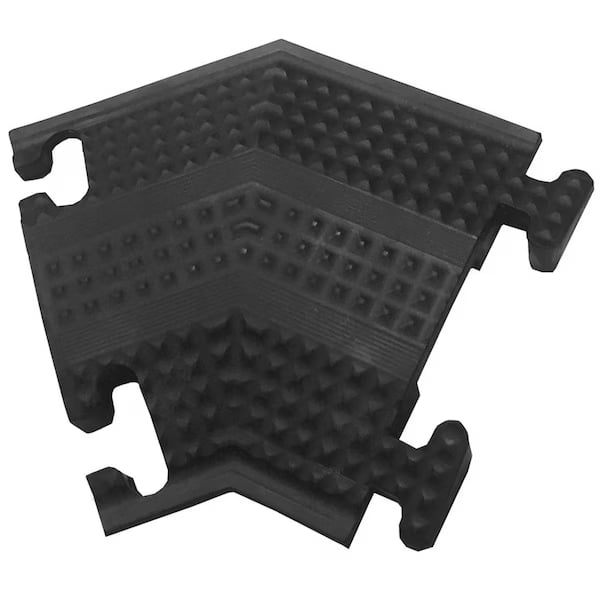 Home N Office Small Drop Over Cord Protector - 45 Right Turn - Black