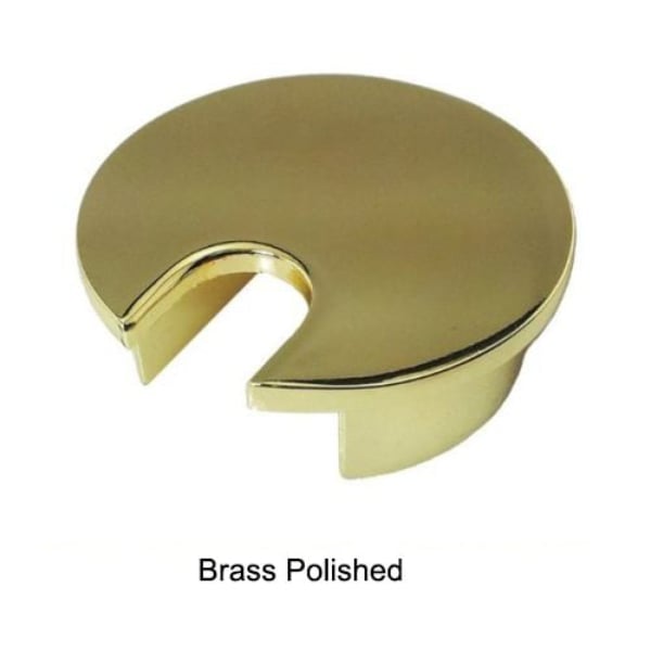 Picture of Electriduct GR-MET-157-B-BP 1.57 in. Metal Desk Grommet with 20 mm Opening - Brass Polished