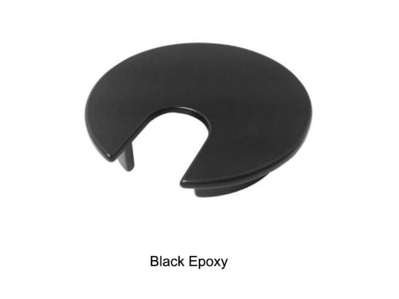 GR-MET-200-BE 2 in. Metal Desk Grommets - Black Epoxy