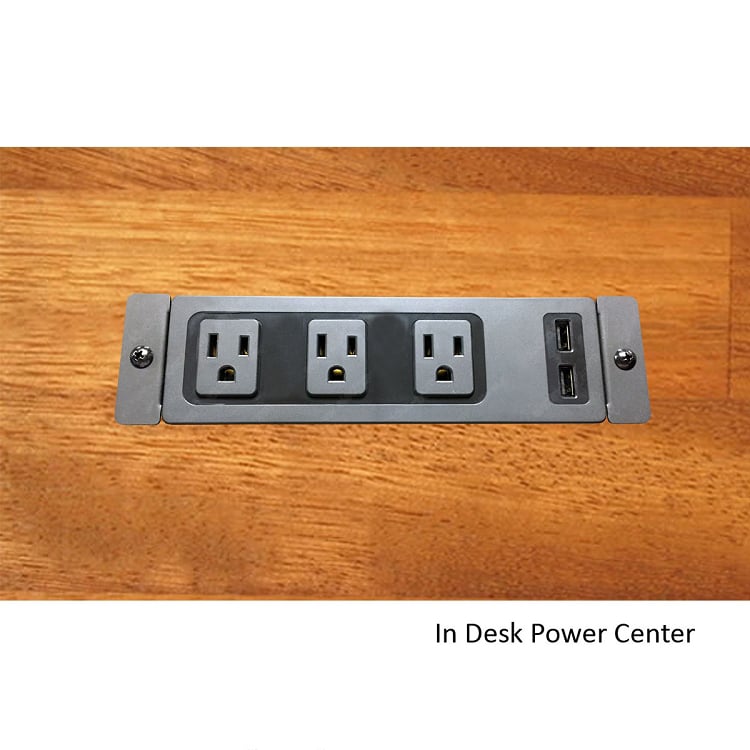 Picture of Electriduct PDC-SW-3P-2DATA-ID-BK In&#44; On & Under Desk Power Center - 3 Outlets & 2 Data Ports - Black