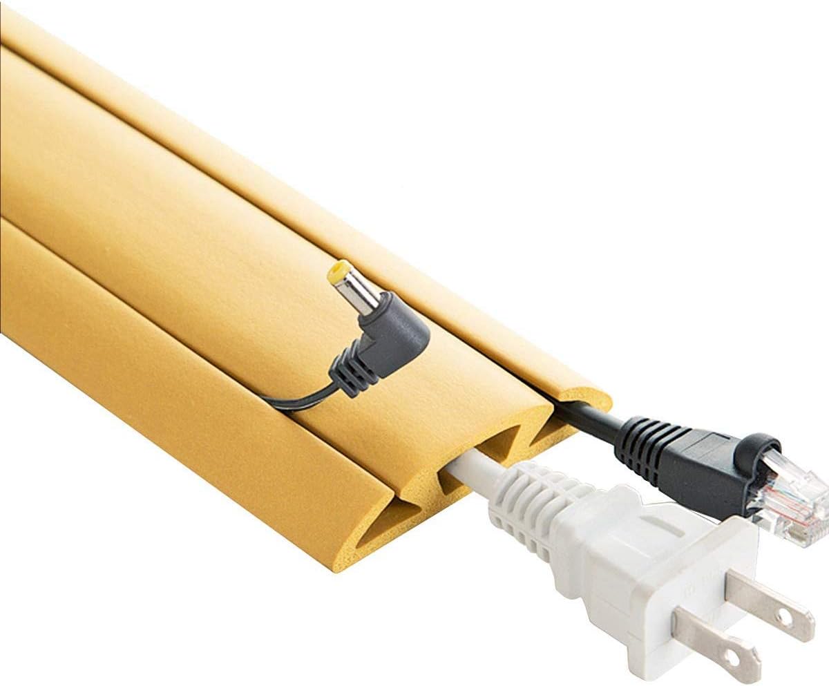 CC-RI-CP-15-TN 15 ft. UT Wire UTW-CP501-BG Neoprene 3-Channel Cord Protector & Concealer with Tape - Tan