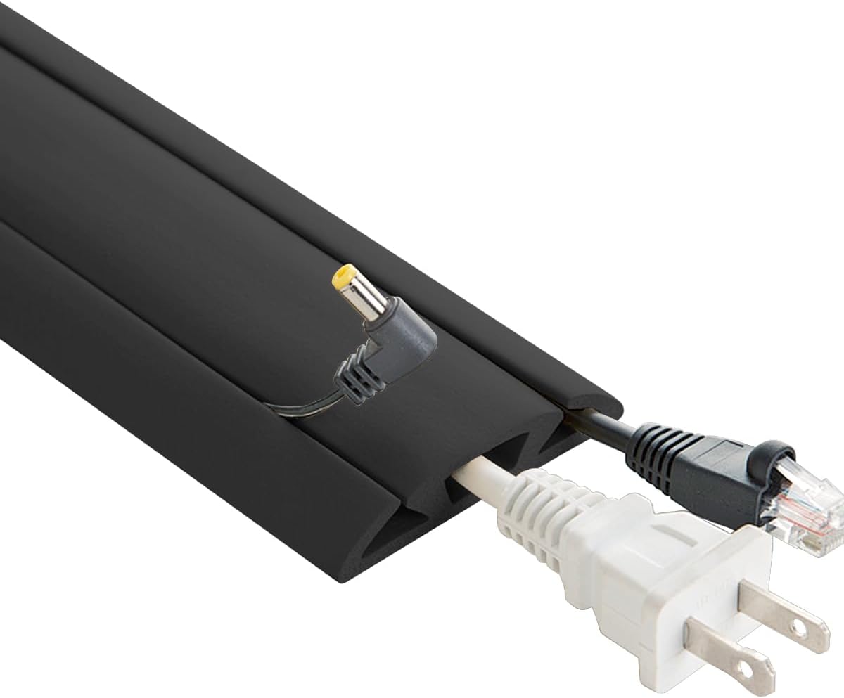 CC-RI-CP-5-BK 5 ft. UT Wire UTW-CP501-BG Neoprene 3-Channel Cord Protector & Concealer with Tape - Black