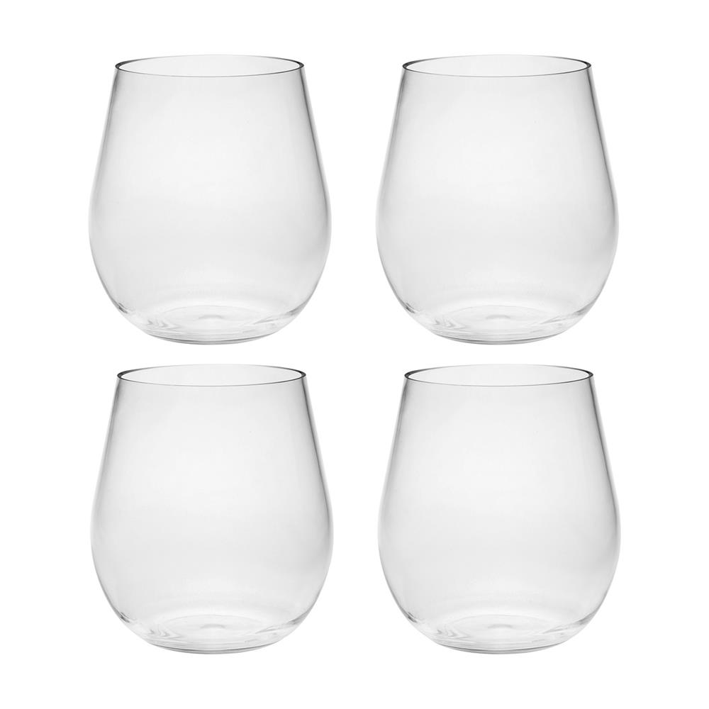 Picture of LeadingWare TRS-0707 Unbreakable Tritan 18 oz DOF Tumbler - Stemless - Set of 4
