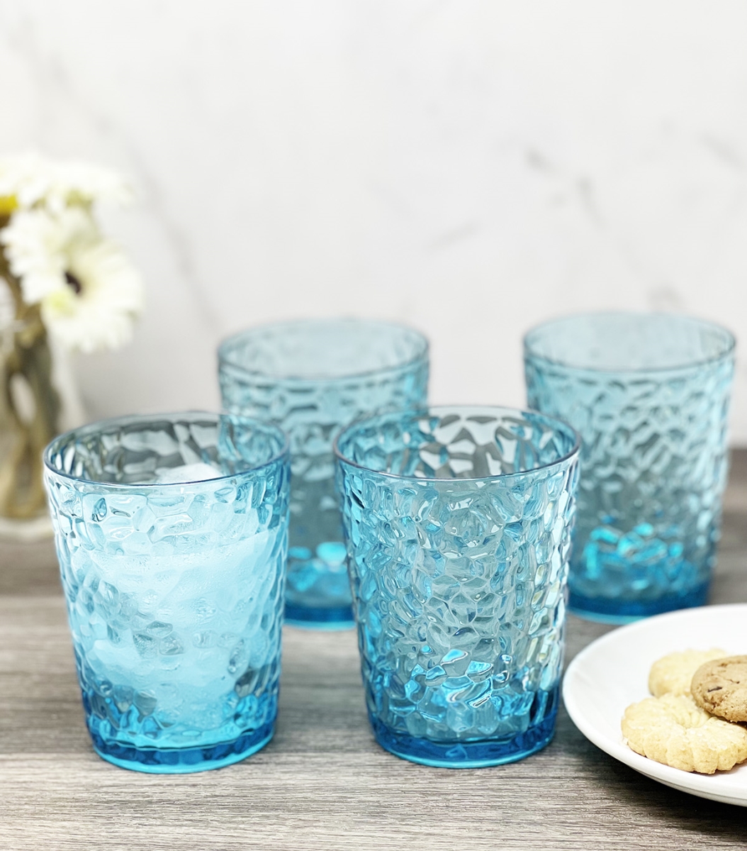 Picture of LeadingWare AS-3601SG AS-3601SG Acrylic set of 4 - Blue 16 oz DOF tumblers