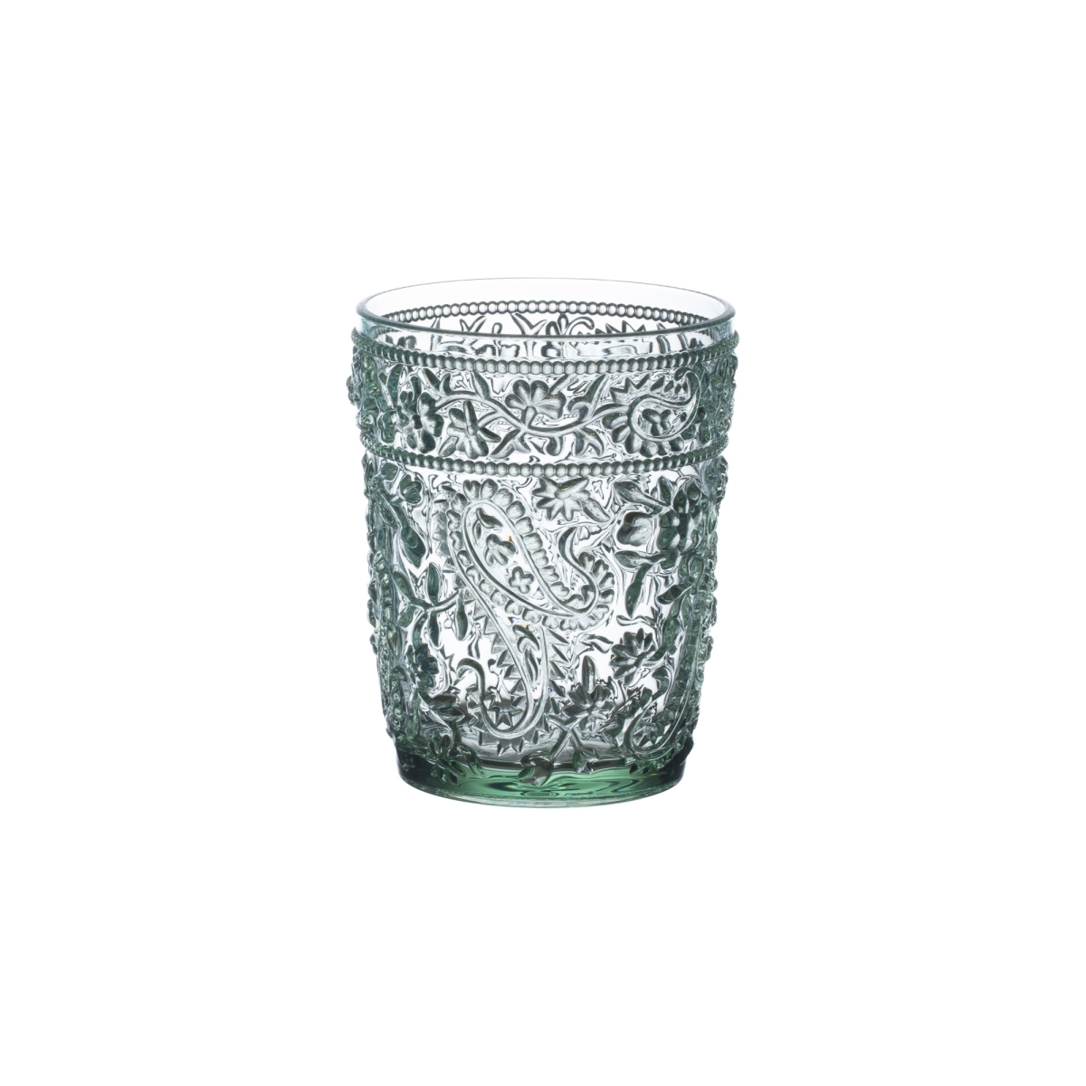 Picture of LEADINGWARE GROUP AS-1011SG Paisley DOF 13 oz. Spanish Green Set of 4 pcs.