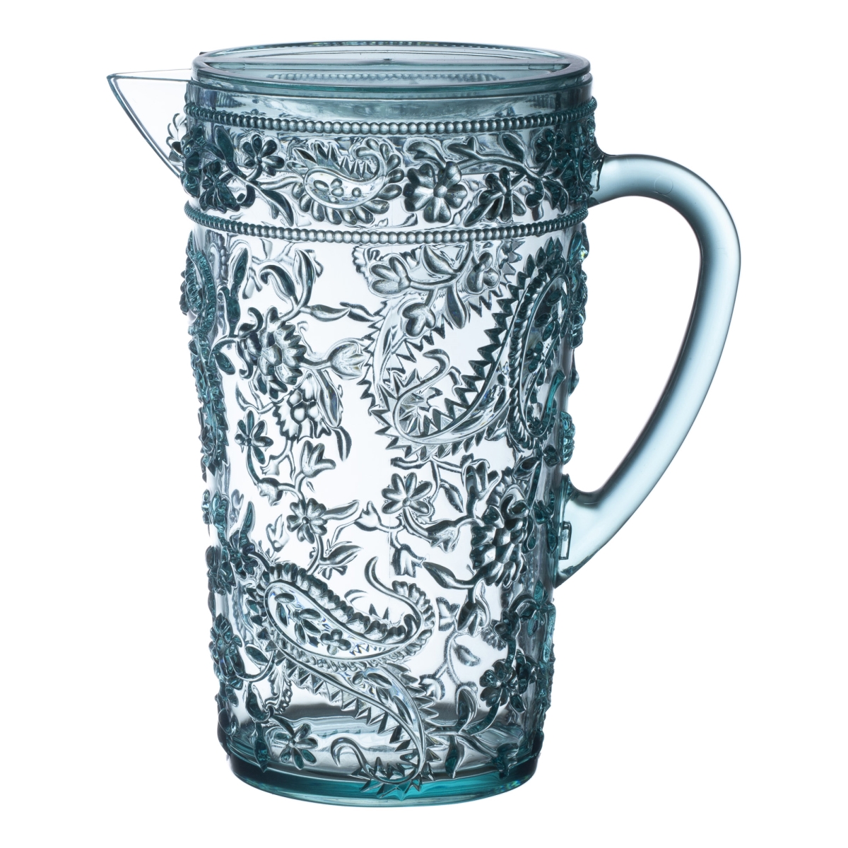Picture of LEADINGWARE GROUP AC-1016TS Paisley Pitcher 80 oz. Turquoise