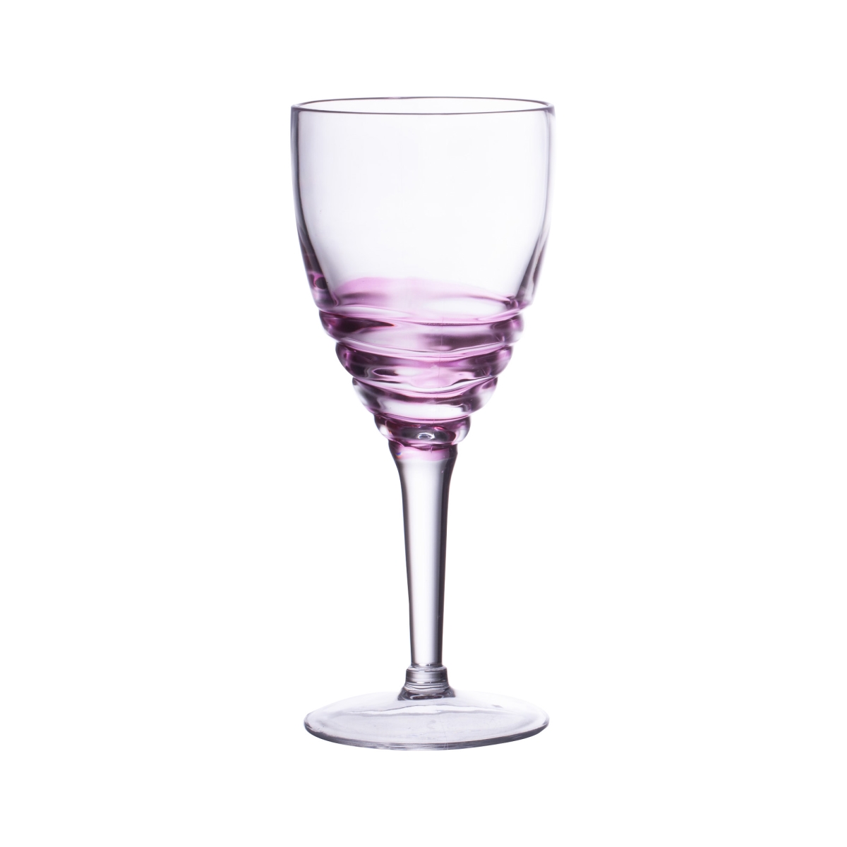 Picture of LeadingWare AS-0604P Swirl All purpose Wine Glass 12 oz.  Pink Set oof 4 pcs.