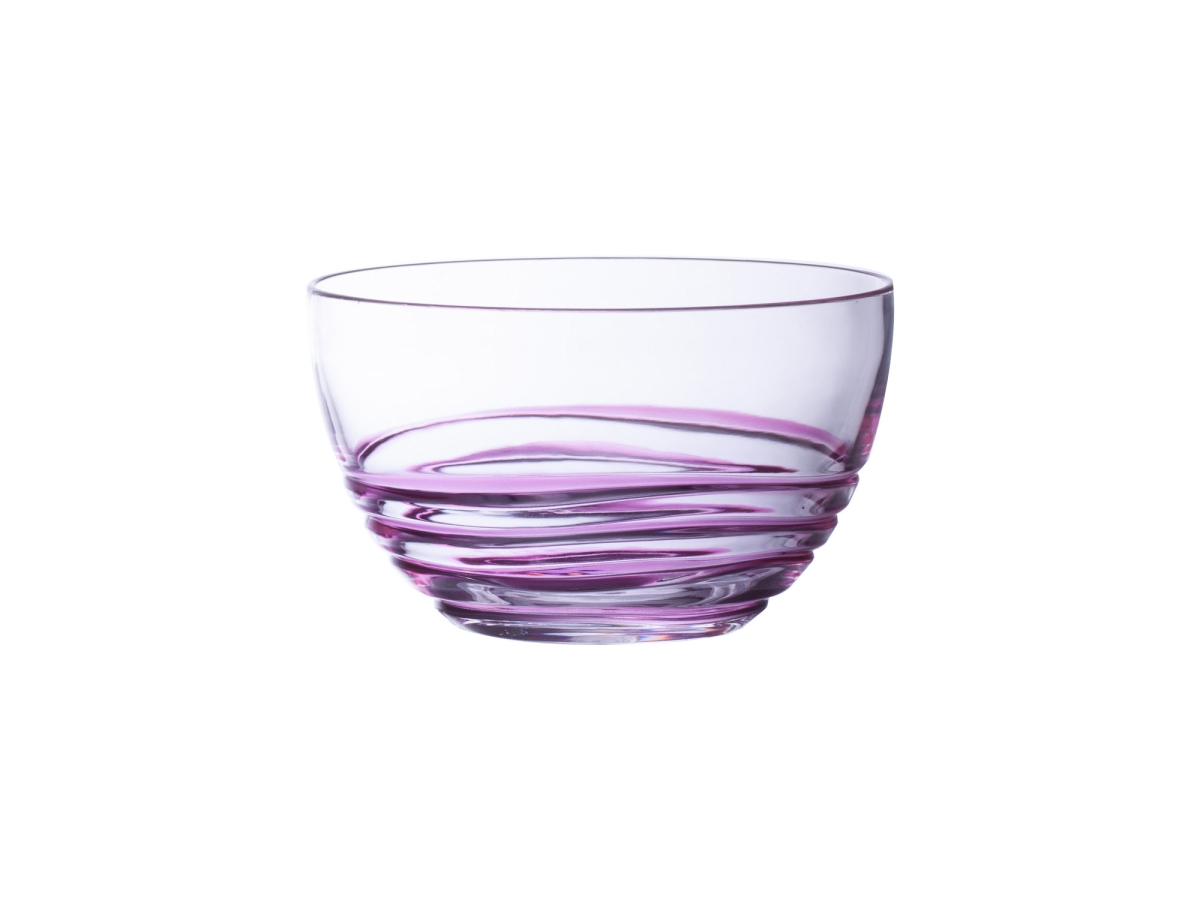 Picture of LeadingWare AS-0607P Swirl Small Bowl Pink Set of 4 pcs.