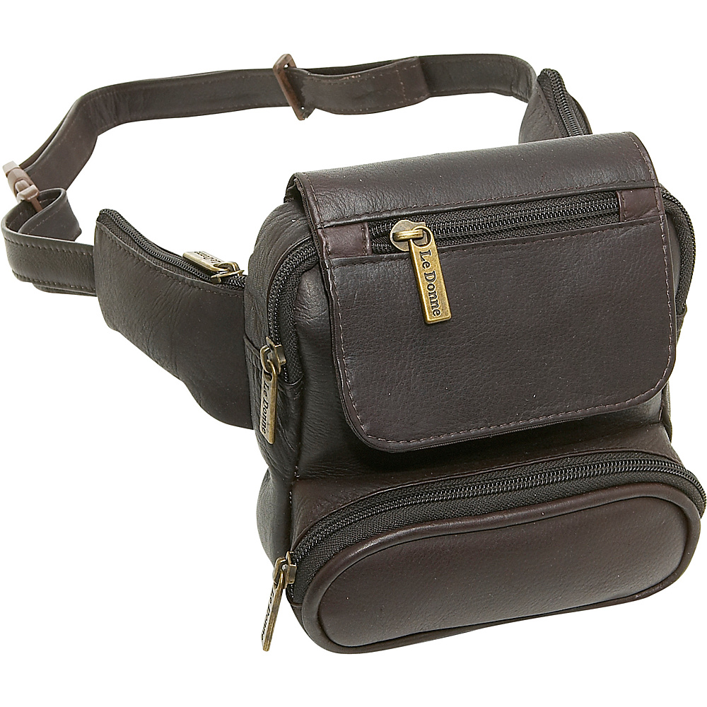Picture of Le Donne Leather A-57-Cafe Traveler Waist Bag, Cafe