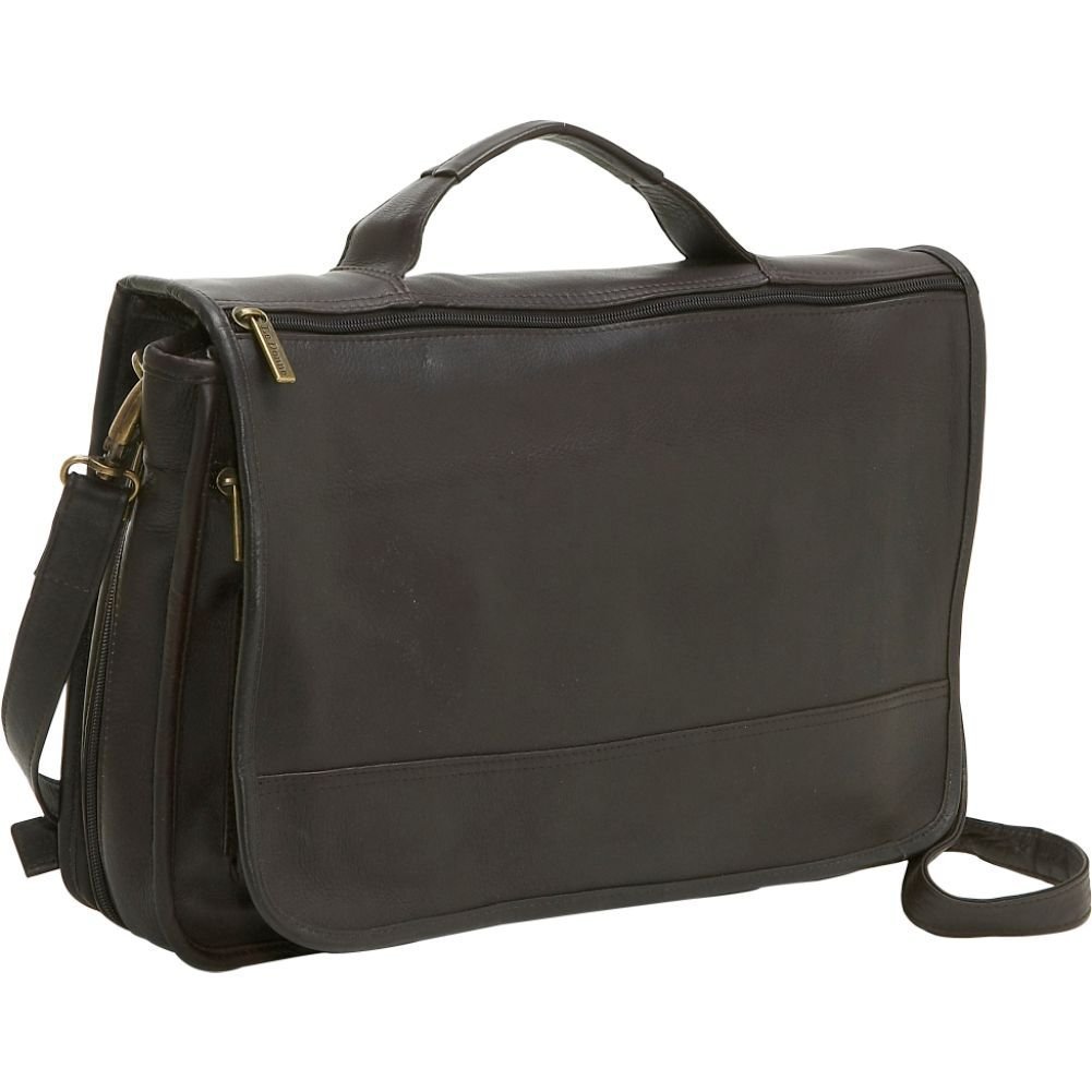 Picture of Le Donne Leather T-290-B-Cafe Expandable Messenger Brief, Cafe