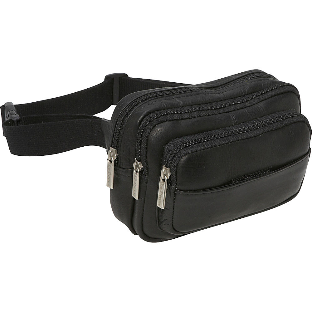 Picture of Le Donne Leather LD-9114-BL Four Compartment Waist Bag, Black
