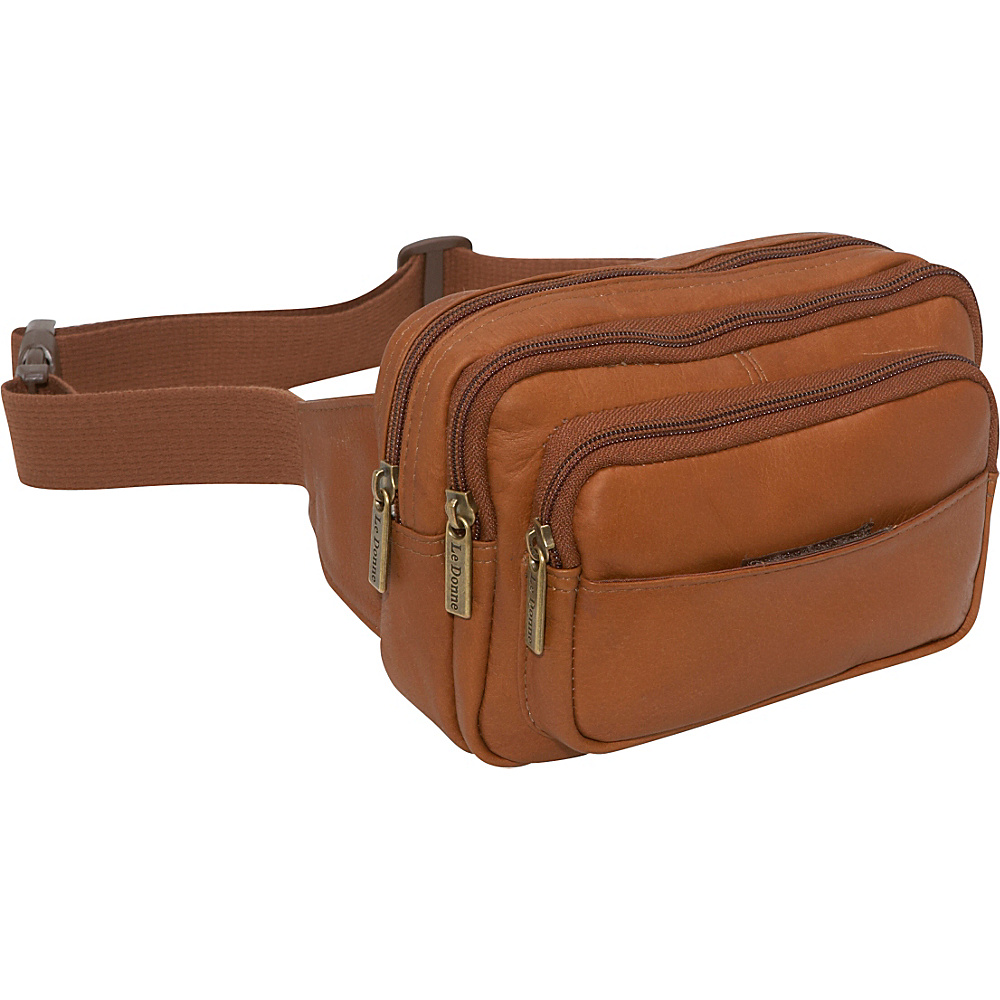 Picture of Le Donne Leather LD-9114-TN Four Compartment Waist Bag, Tan