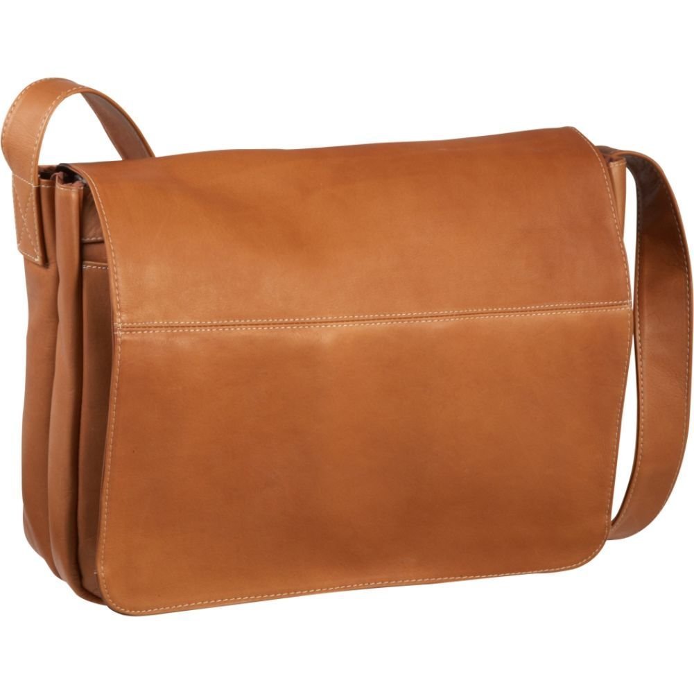Picture of Le Donne Leather LD-503-TN Full Flap Computer Messenger Bag&#44; Tan