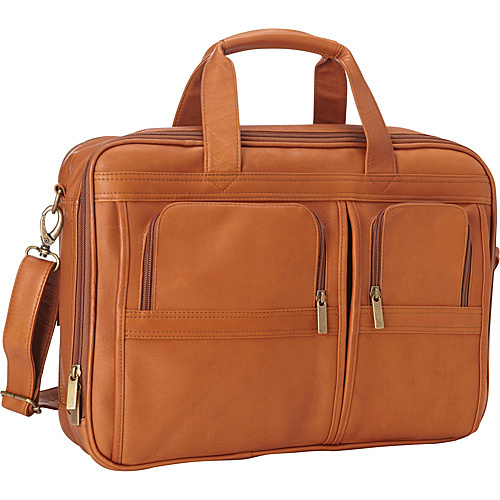 TR-300B-TN Contemporary Style Executive Laptop Briefcase, Tan -  Le Donne Leather