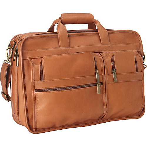 Picture of Le Donne Leather BR-34b-TN Expandable Multi-Function Briefcase, Tan